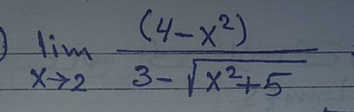 (4-x²)
3-1x2+5
O lim
