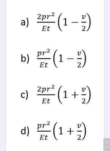 2pr2
a)
Et
(1-)
b)
Et
pr2
(1-)
2.
2pr2
c)
Et
(1+)
(1+)
pr2
d)
Et
