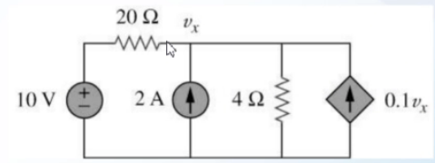 10 V
+1
20 Ω V
Μ Μ
2Α
4Ω
0.10.