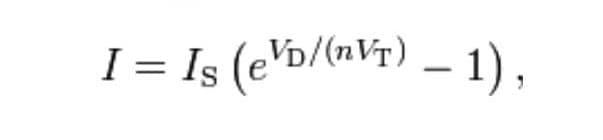 I = Is (e\b/(nVr) _ 1),
– 1),
