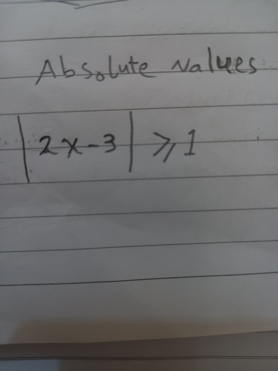Absolute Nalues
2x-371

