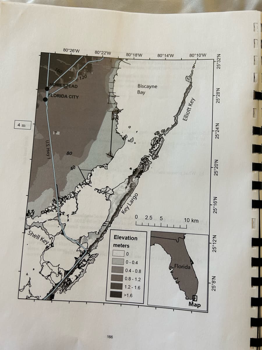 4 m
U.S. Hwy 1
80°26'W
Shell Key
41
HOMESTEAD
FLORIDA CITY
120
80
80°22'W
166
80°18'W
Key Largo
Biscayne
Bay
0
Elevation
meters
80°14'W
0
0-0.4
0.4-0.8
0.8-1.2
1.2-1.6
>1.6
2.5 5
80°10'W
Elliott Key
Jer W
10 km
Florida
SE
Map
25°32'N
25°28'N
25°24'N
25°20'N
25°16'N
25°8'N
25°12'N
D
F