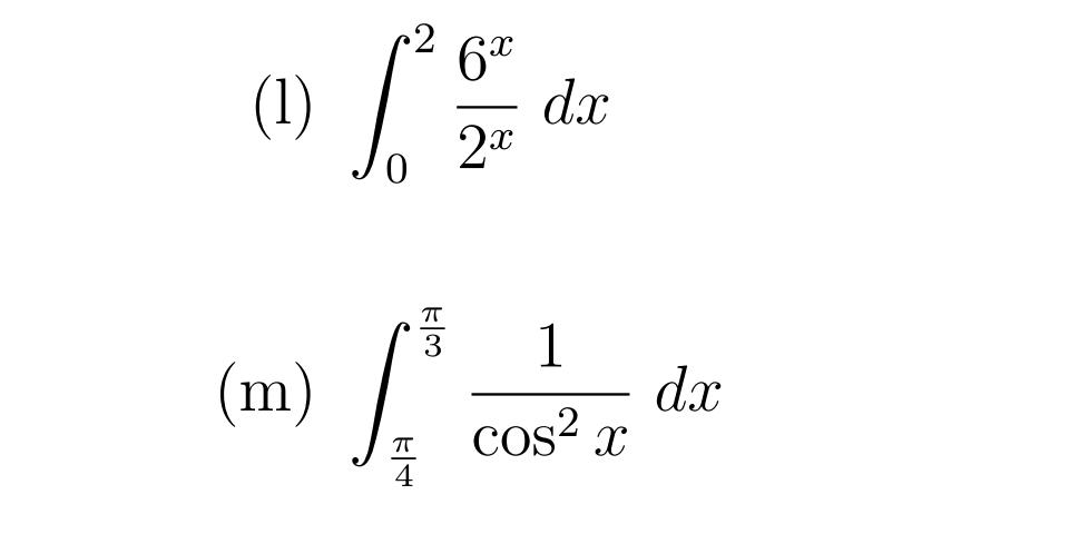 (1)
dx
1
dx
cos? x
(m)
4
kl3
