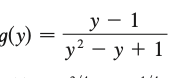 g(y)
y - 1
y²y + 1