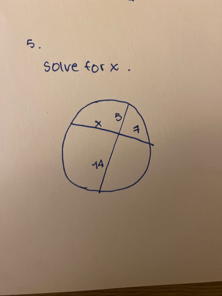 ら.
Solve for x .
ら
14
