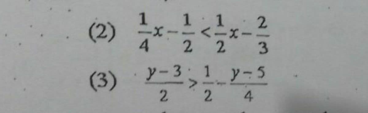 1 1 2
(2)
4 2 2 3
(3)
y-3: 1
y- 5
2.
2.
4
