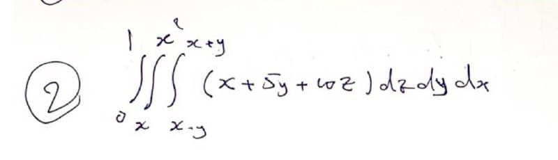 (x+5y+wz)dzody dx
x x.y
א
