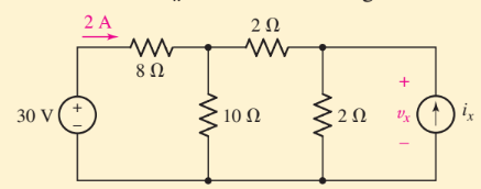 30 VI
+1
2 Α
M
8 Ω
ww
2Ω
10 Ω
* 2 Ω
+
υχ