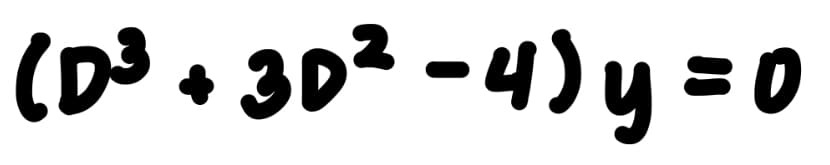 (D3 • 3D2 -4) y = 0
