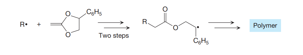 C6H5
R.
R•
Polymer
Two steps
CH5

