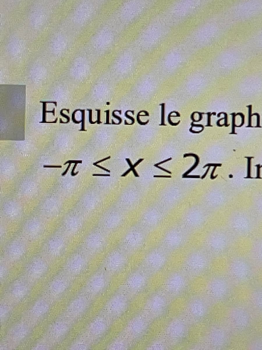 Esquisse le graph
-π ≤ x ≤ 2π. In