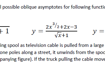 oblique asymptotes for following fu
2x/2+2x-3
y =
Vx+1
