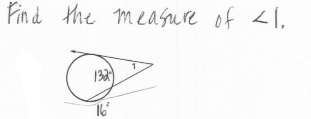Find the meaGure of <l.
138)
16
