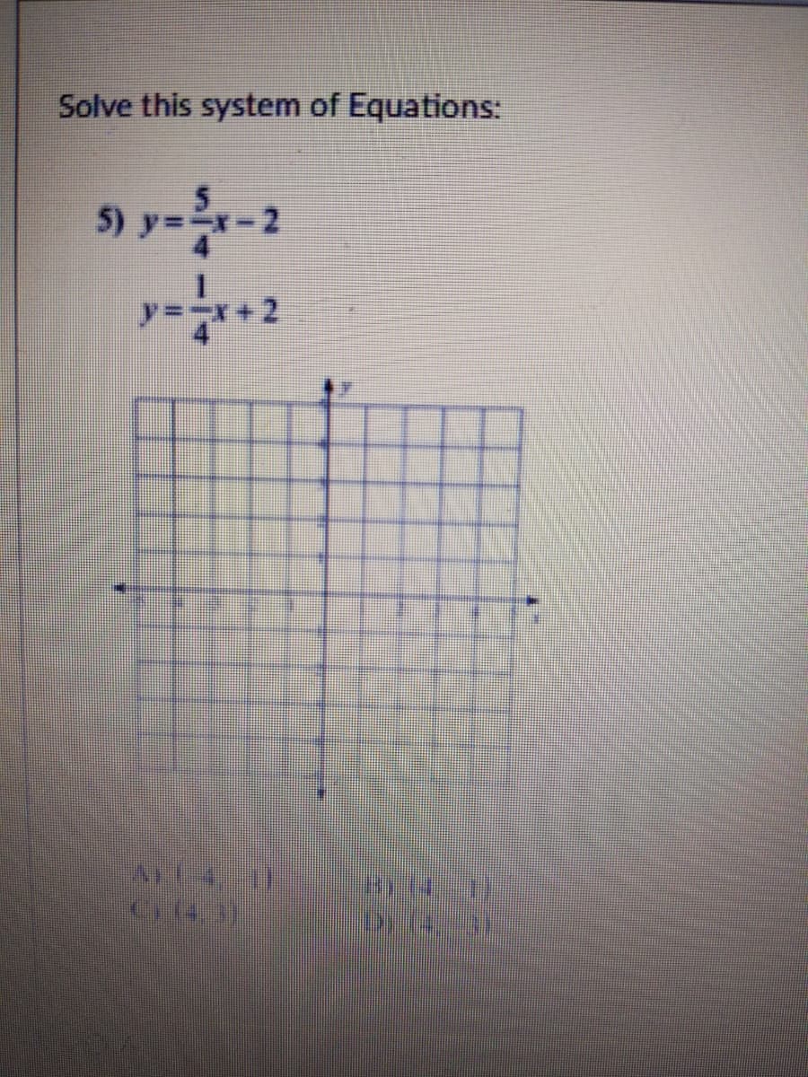 Solve this system of Equations:
5) y=-2
y3x+2
