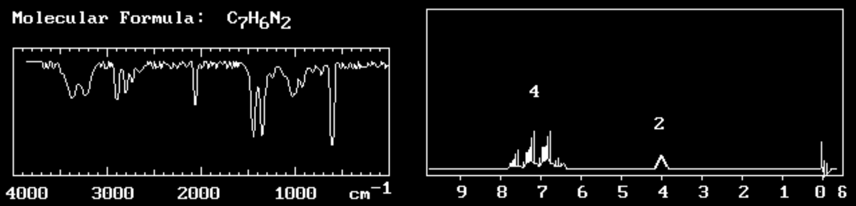 Molecular Formula: C>H&N2
4
2
4000
3000
2000
1000
9
8
7
6
5 4
3
2
1
0 6
