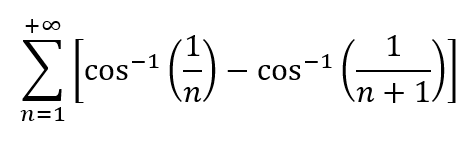 +∞
Σ|cos (3) - cos-1 ( 1 )]
η 1
η=1