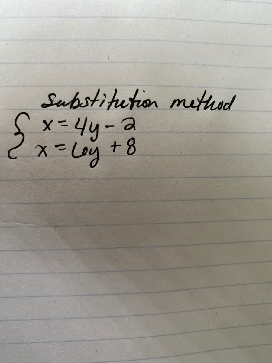 Substitution method
ニX
+8
