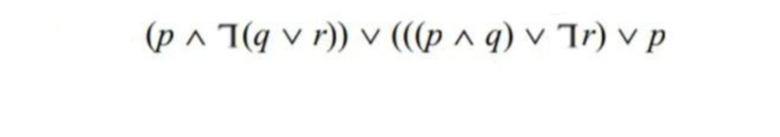(p ^ 7(q v r)) v (((p ^ q) v Tr) v p
