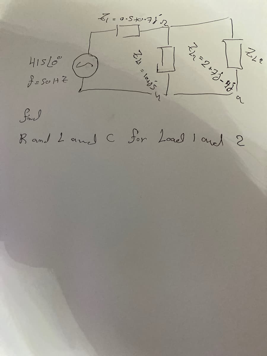 HISL0
R and L and c for Load 1 and 2
