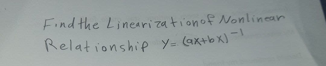 Find the Lineari zationof Nonlinear
