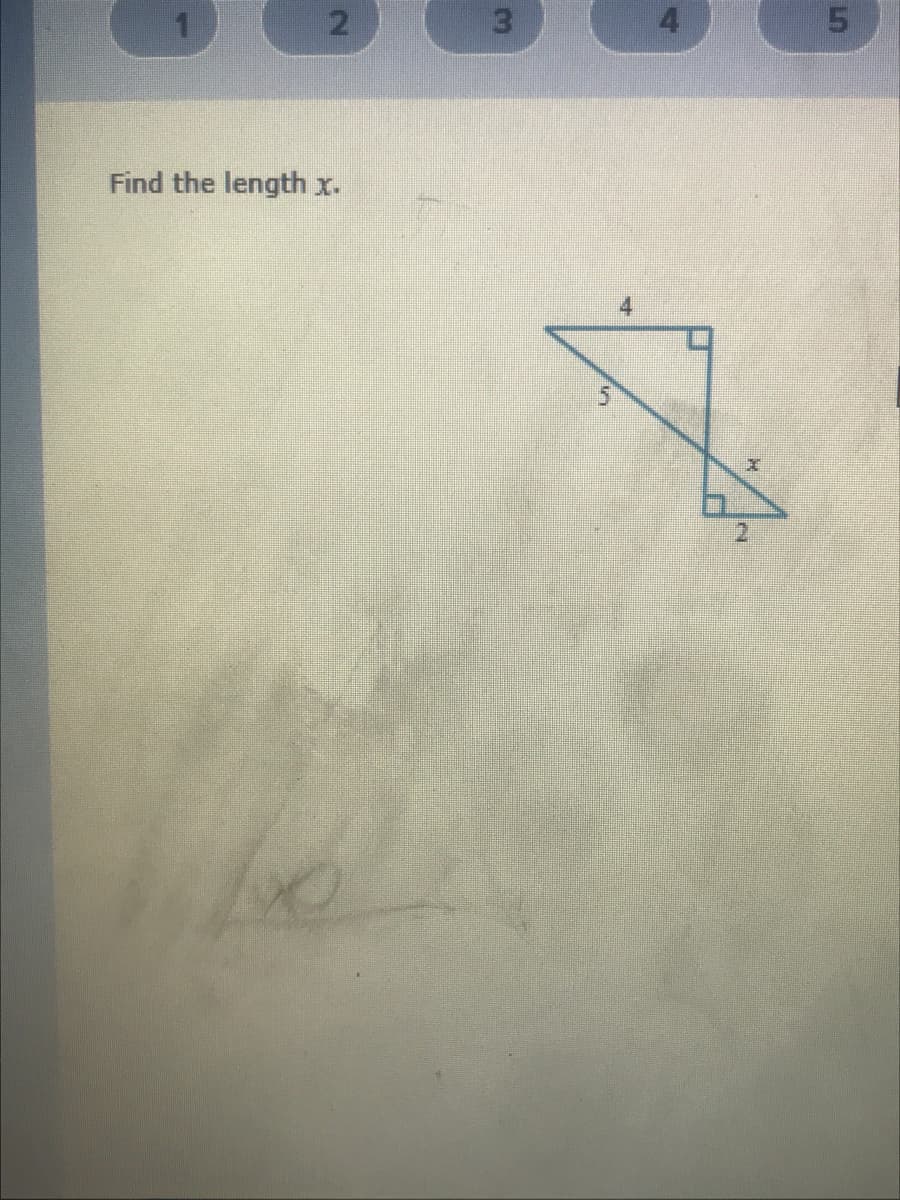 21
3.
4
Find the length x.
