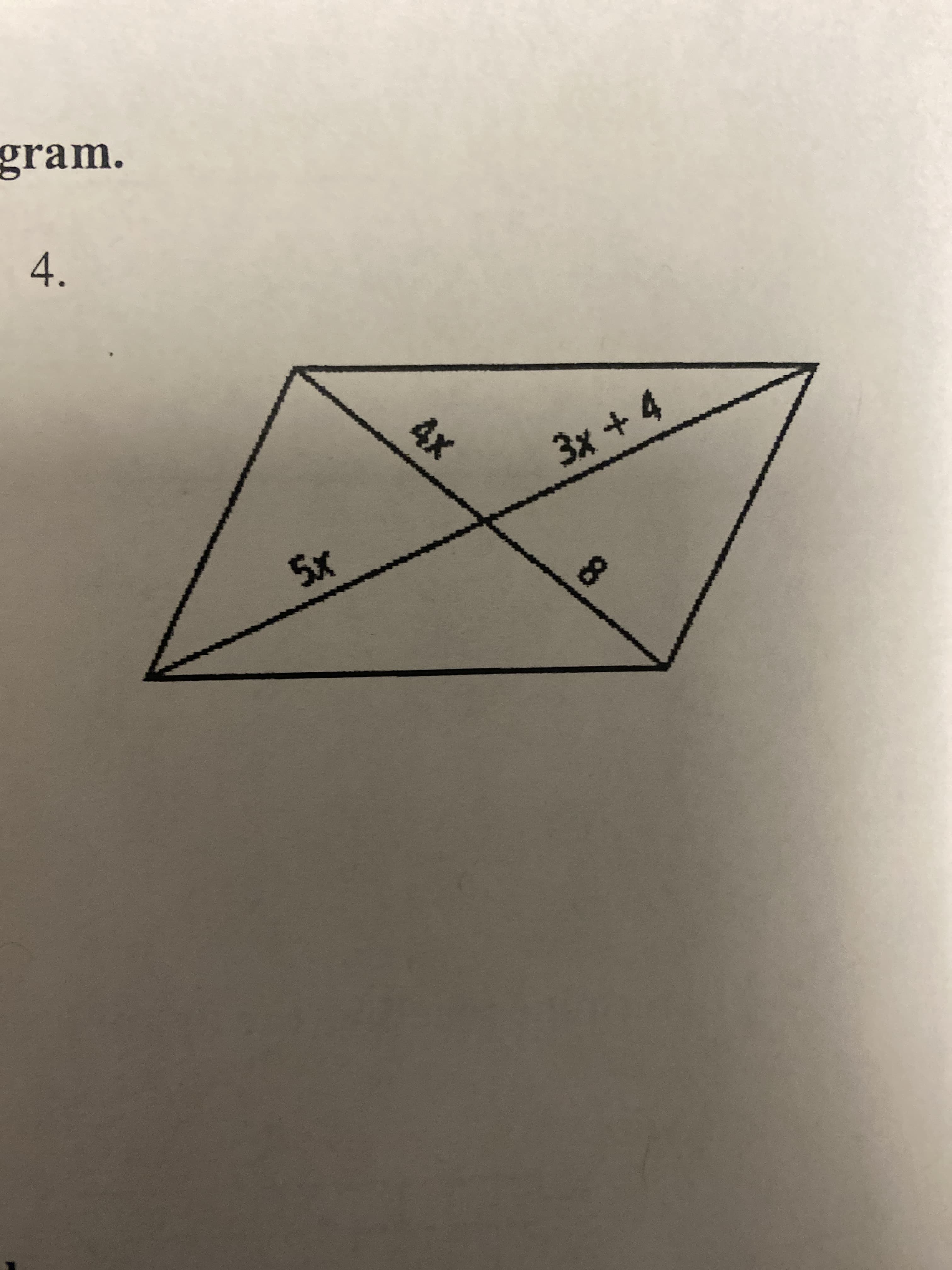 gram.
4.
3x+4
