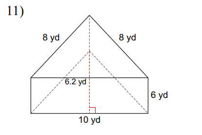 11)
8 yd
8 yd
6.2 yd
6 yd
10 yd
