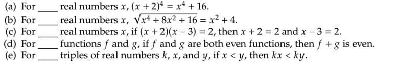 For
real numbers x, (x + 2)ª = xª + 16.
%3D
