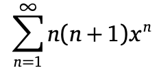 n(n+1)x"
n=1
