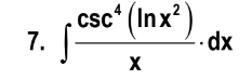 . csc* (Inx²)
2
7.
