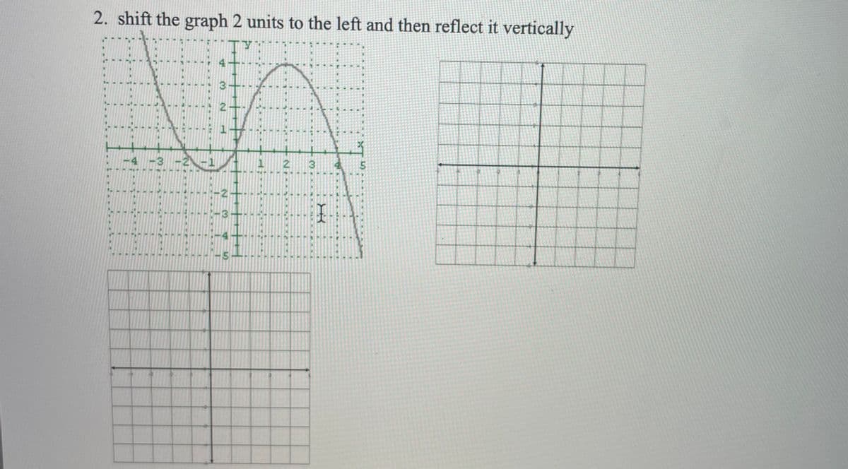 2. shift the graph 2 units to the left and then reflect it vertically
TY
3
3 -2
21
3
13
2.
