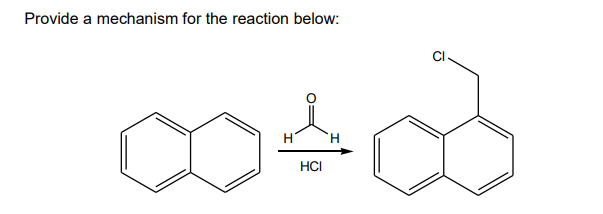 Provide a mechanism for the reaction below:
H.
HCI
