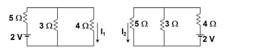 5ΩΣ
3 Ω
2 VT
4 Ω
5Ω
3Ω
4Ω
Τ2 V
