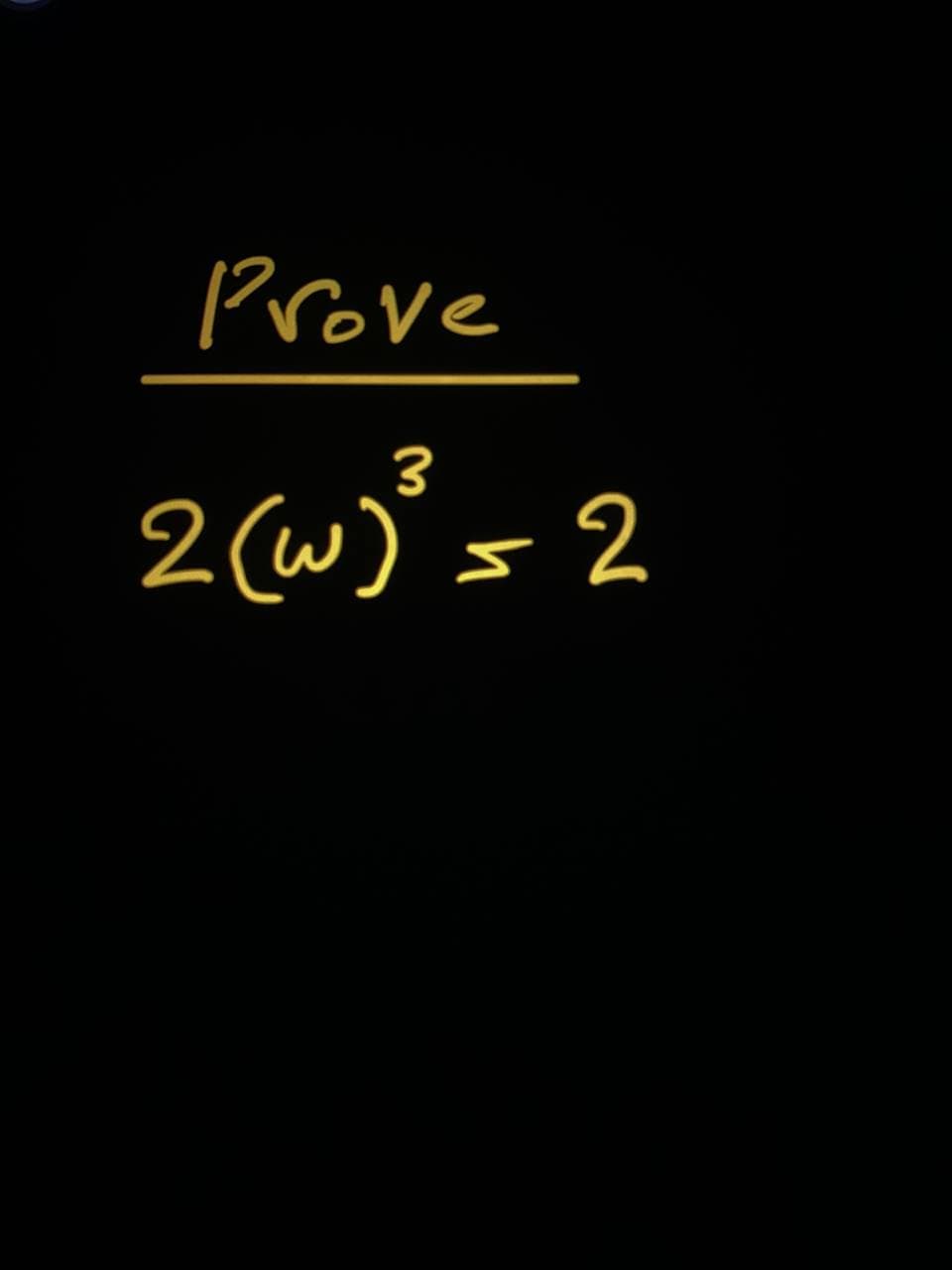 Prove
2(w° = 2
3

