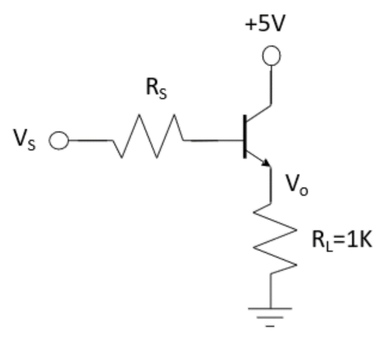 Vs O
+5V
Rs
MI
Vo
WI
R₁=1K