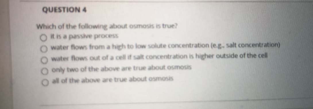 Which of the following about osmosis is true?
