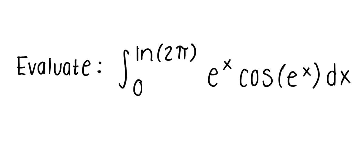 In(27)
Evaluate :
0
sincem
e* cos(e*) dx
