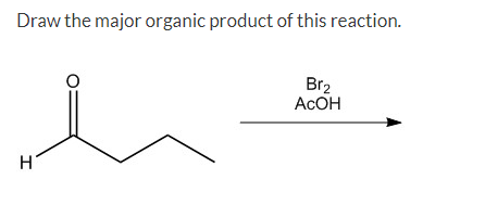 Draw the major organic product of this reaction.
Br2
ACOH
