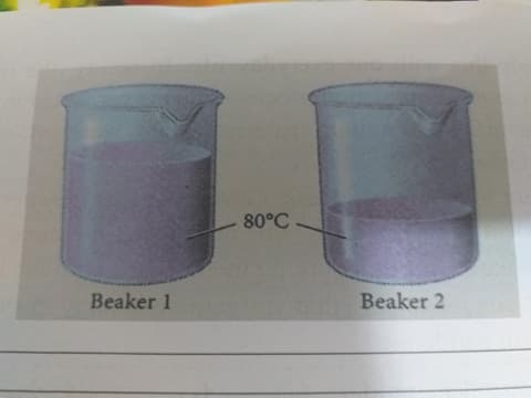 80°C
Beaker 1
Beaker 2
