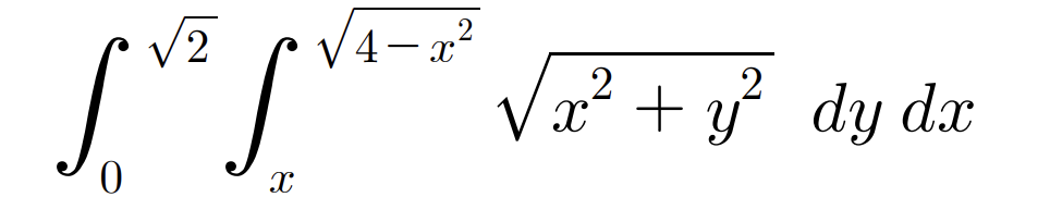 2
X
2
[√³² L √ ² - ²³ √ x² + ²³² dy da
dx
0
X