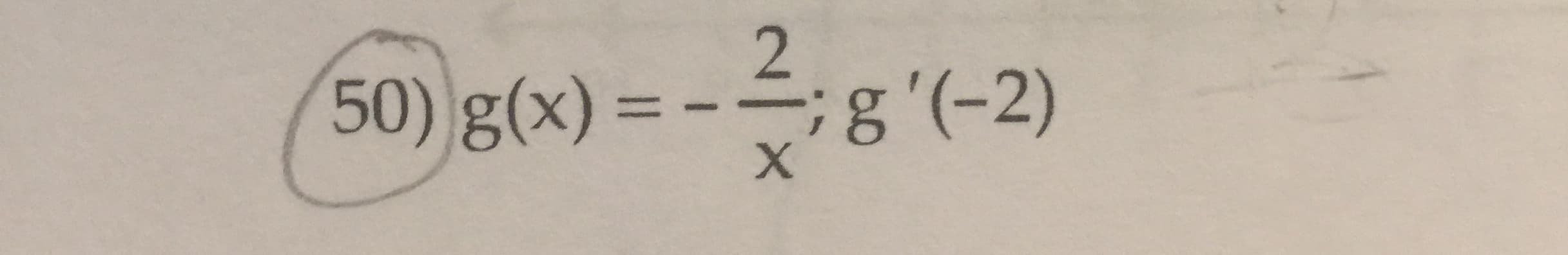 50) g(x) = g -2)
