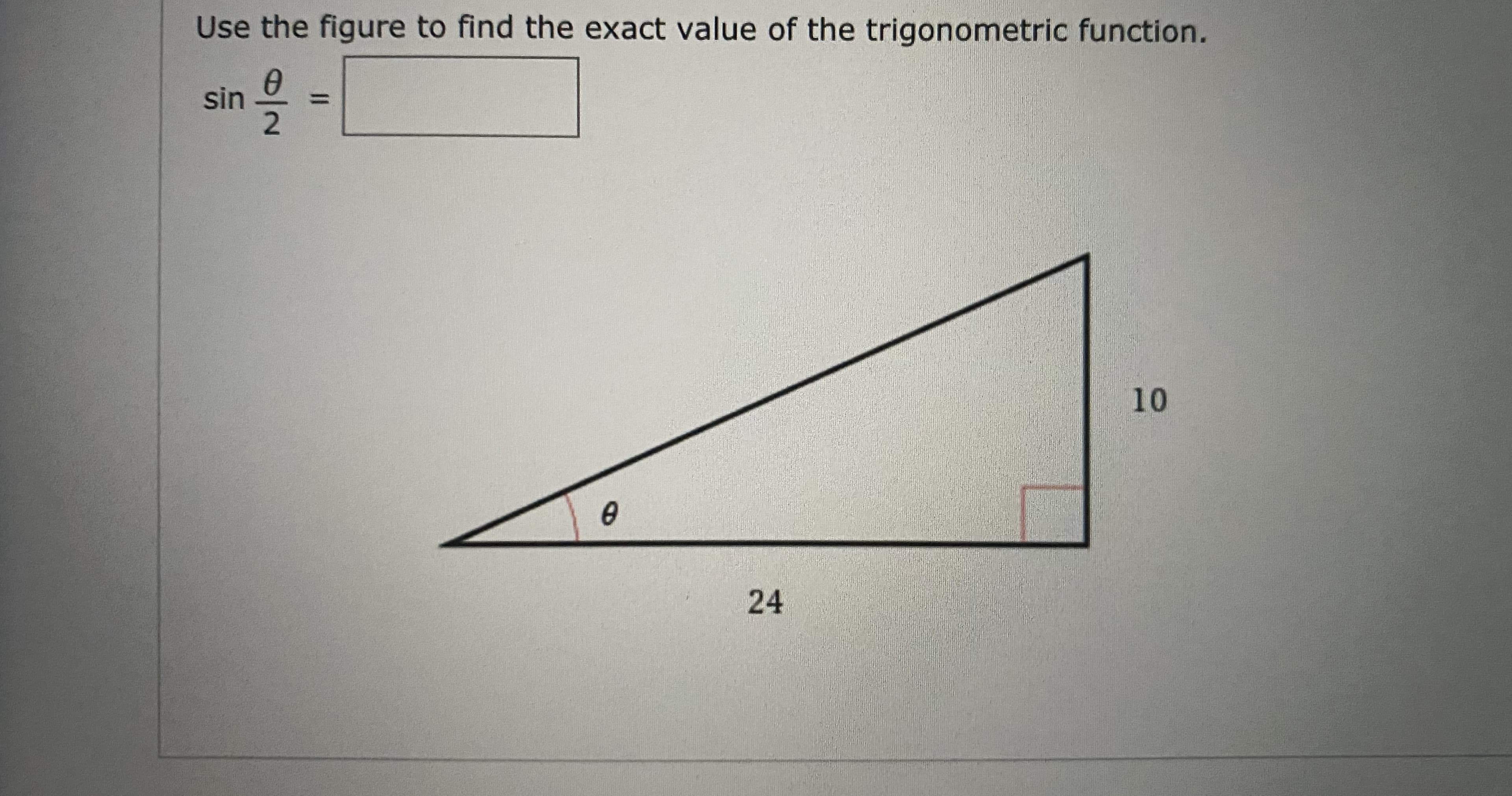 Use the figure to find the exact value of the trigonometric function.
sin
2.
%3D

