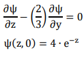 az
(з) ду
y(z, 0) = 4 · e-z
