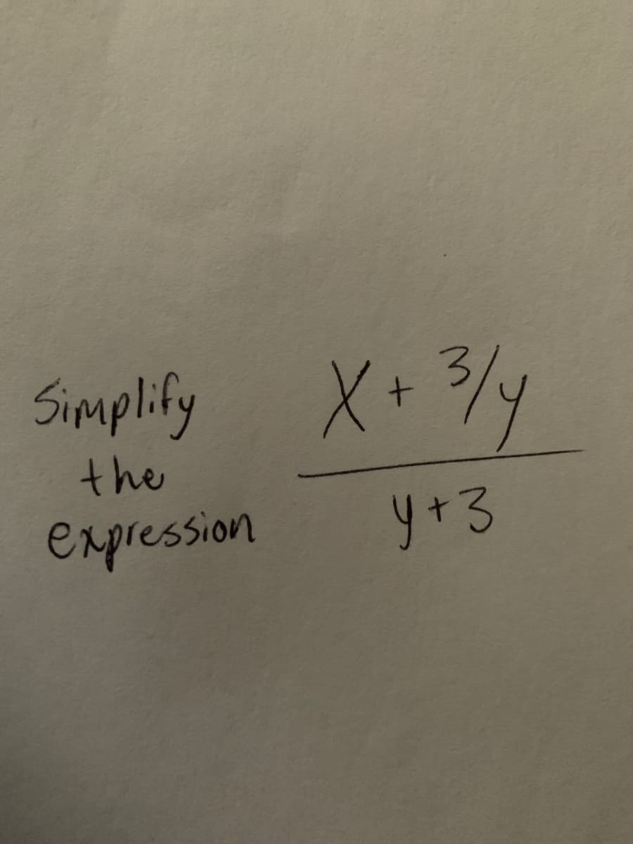 Simplify
3.
t.
the
expression
y+3
