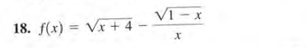 VI - x
18. f(x) = Vx + 4

