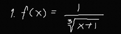 1. f(x) =
√x+1