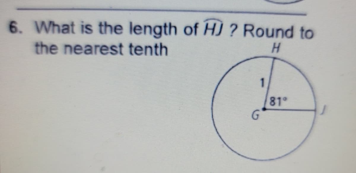 6. What is the length of HJ ? Round to
the nearest tenth
819
G
