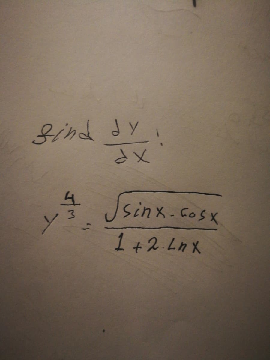 Sind dy
4.
3.
4 Ssinx.cosx
Jsinx-cosx
1 + 2 LnX
