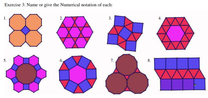 Exercise 3: Name or give the Numerical notation of each:
3.
5.
7.
8.
