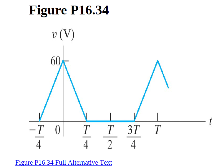 Figure P16.34
v (V)
60
-T 0
T 3T
4
4
2
Figure P16.34 Full Alternative Text
4.
